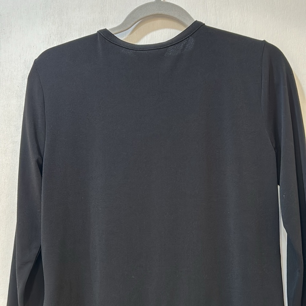 RALPH LAUREN WOMENS BLOUSE HIDDEN 3/8 BUTTONS BLACK Sz MD - Picture 4 of 10